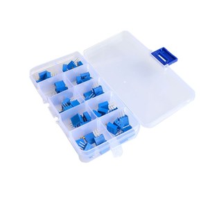 50pcs/批次3296W多圈微调电位器套件高精度3296可变电阻器500R 1K 2K 5K 10K 20K 50K 100K 200K 1M - Product Image 2