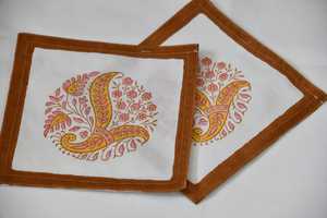 Lot de serviettes en coton imprimé indien main bloc impression serviettes Cocktail dîner serviettes Table Unpaper usage quotidien - Product Image 2