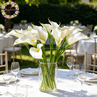 Fleur artificielle de lys blanc de haute qualité au toucher réel, 36 cm, en EVA, pour centre de table de mariage, décoration d'événements