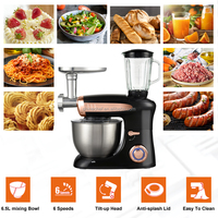 Machine de cuisine domestique 6,5 l 7l mélangeur de pâte à gâteau multifonctionnel 4 en 1 support mélangeur d'aliments avec presse-agrumes mélangeur de viande