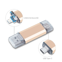Flash Drive USB Type-C OTG 3 in 1 untuk iPhone, 64GB, 128GB, 256GB, Pendrive 3.0, Memory Stick untuk iPhone dan PC