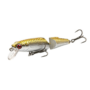 Señuelo duro multisecional de hundimiento lento, tipo minnow, 4 pesos, señuelo artificial minnow de natación de dos y tres secciones - Product Image 4