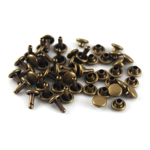 Cloxy Tự Làm Giày May Mặc Phụ Kiện 6/8 Mm Vòng Đinh Tán Cho Da Thủ Công Túi Vành Đai Quần Áo Giày <span class=keywords><strong>Brass</strong></span> Đôi Cap Đinh Tán Đinh Tán - Product Image 5