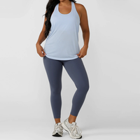 Débardeur de sport personnalisé pour femmes et jeunes filles, respirant, avec détail dorsal tendance, idéal pour la gym, la course et l'exercice, coupe ample