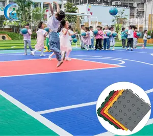 Qingdao Readygo Professional TPE Movable Basketball Court Interlocking Floor Tiles Outdoor Sport Flooring