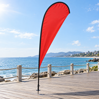 Publicité événementielle sportive, bannières volantes, branding d'entreprise, drapeaux de plage pour événements