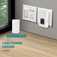 Nouveau Design Affichage de la Température Pas Besoin de Batterie Volume à 4 Niveaux Réglable 55 Mélodies Cinétique EU UK US AU Plug Sonnette Sans Fil