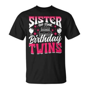 Camiseta Divertida y Festiva para Hermanas que Celebran Cumpleaños Juntas - Diseño Adorable para Ocasiones Promocionales - Product Image 1