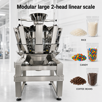 Machine de pesage multi-têtes compacte à 14 têtes, entièrement automatique et de haute précision, pour ligne d'emballage de noix de cajou et de snacks, avec sacs et feuilles d'aluminium