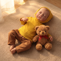 Poupée Reborn de 20 pouces, tête entièrement en vinyle, corps en tissu, poupée nouveau-né réaliste, jouet fait main, cadeau pour enfants, collection