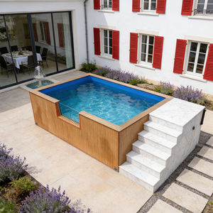 Piscine de 6 pieds pour piscines, design de piscine en mosaïque, piscine extérieure en fibre de verre, mosaïques pour fête de piscine, piscine rectangulaire - Product Image 1