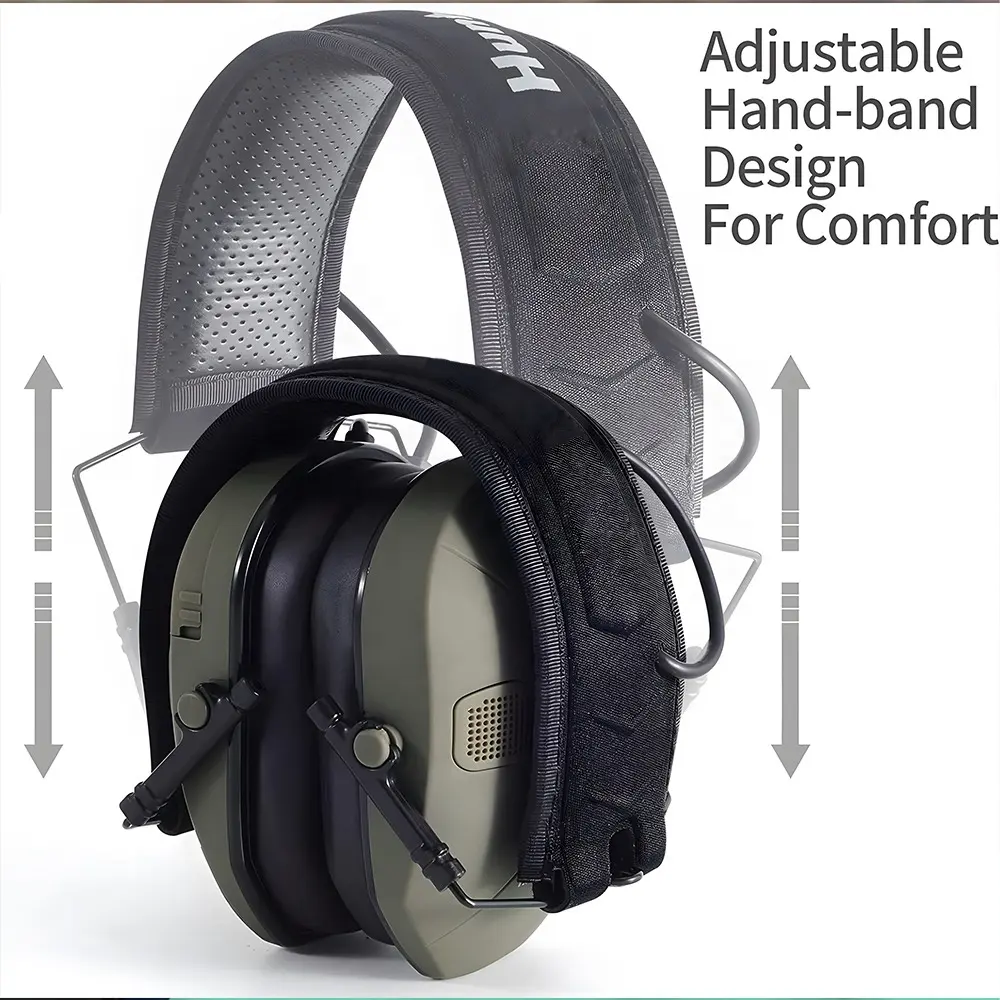 EM2012 headphone taktis penyumbat kebisingan, earmuff berburu elektronik peningkatan suara pendengaran dengan Bluetooth