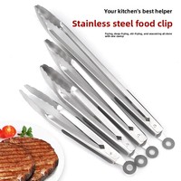 Pinces de cuisine en acier inoxydable de 9 pouces pour griller des pinces de barbecue supplémentaires avec verrouillage en silicone