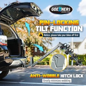 Porte-vélos arrière détachable en acier au carbone personnalisable <span class=keywords><strong>pour</strong></span> voitures/SUV/camions/vélos/remorques – Fixation sur <span class=keywords><strong>attelage</strong></span> <span class=keywords><strong>pour</strong></span> bagages - Product Image 5