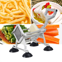 Handmatige professionele roestvrijstalen frietjes-snijder, multifunctionele fruit-, groente-, komkommer- en radijs-snijmachine
