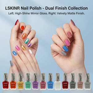 15ml Air Dry <b>Nail</b> <b>Polish</b> <b>Set</b> 24 Colors Glossy Matte Dual Finish Low Odor Water-Based Formula Salon Wholesale OEM Private Label - Product Image 5