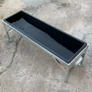 Plastic Sheep Goat Feed <strong>Trough</strong> With <strong>Metal</strong> Support Stand PP Livestock Feeding <strong>Water</strong> <strong>Trough</strong> for Farm - Product Image 6