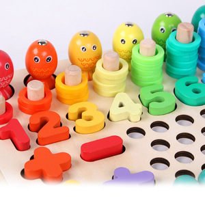 Mejor venta de la pesca magnética juego de matemáticas para niños mano practicando juguete de madera de venta al por mayor popul - Product Image 4
