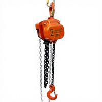1 Tonne 2 Tonnen 3 Tonnen Handkettenzug Manueller Kettenblock Doppelklemme Legierungsstahl CE für Bauarbeiten und Heben