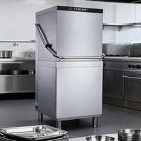 Lave-vaisselle électrique commercial double grande capacité 380V/115V à basse température avec sécheuse, largeur 60 cm