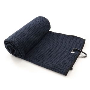 Textile Wholesale Club Accessories Metal Embroidery <b>Waffle</b> Jacquard Golf <b>Towels</b> With Customize Logo - Product Image 5