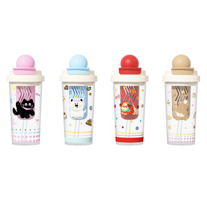 Dual Drink Plastic Cup 550Ml <b>Tea</b> <b>Infuser</b> Portable Cartoon Design For Student Travel Use - Product Image 5