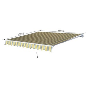 Offre spéciale Manivelle hydrofuge en aluminium/polyester Auvent de balcon Pergola Gazebo et pavillon - Product Image 6