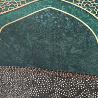 Tapis carré imprimé en velours épais, confortable et antidérapant, pour salon, chambre à coucher, tapis de prière islamique