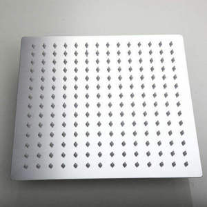 Pommeau de <span class=keywords><strong>douche</strong></span> LED carré de luxe en acier inoxydable de 12 pouces avec jet pluie et lumière changeante de couleur à détection de température - Product Image 5
