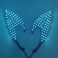 Nouveauté Oreilles d'elfe LED à commande sonore, clignotantes, pour cosplay, éclairage, accessoires lumineux pour Noël, Halloween, Nouvel An, pour les fêtes