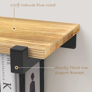 202605 Nuevo Estante Flotante <span class=keywords><strong>de</strong></span> Madera para Libros, Estantería Colgante para Sala <span class=keywords><strong>de</strong></span> Estar, Estudio, Almacenamiento <span class=keywords><strong>de</strong></span> Libros, Revistas y Periódicos - Product Image 5