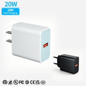 อะแดปเตอร์ชาร์จไฟ USB A US EU PLUG <span class=keywords><strong>20W</strong></span> ชาร์จเร็ว 5V 3A พร้อมพอร์ต USB 1 ช่อง สำหรับ <span class=keywords><strong>XS</strong></span>/XR/<span class=keywords><strong>XS</strong></span> MAX และแท็บเล็ต - Product Image 2