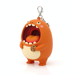 Portachiavi Personalizzato 3D Cartoon 'Il Cookie <span class=keywords><strong>Monster</strong></span> Mangia Biscotti a Grappolo' in PVC, Ciondolo per Zaino - Product Image 6