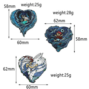 5000 tipos de broches de metal esmaltado para sombrero y cuello con logotipos de la serie de anime japonés Hayao Miyazaki: Totoro y Princesa <span class=keywords><strong>Mononoke</strong></span> - Product Image 5