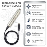 Capteur de pression résonant haute précision en acier inoxydable 316L - Précision de 0,01 % FS, plage 1-3,5 bars, indice de protection IP66 pour environnements difficiles
