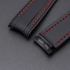 Collaboration Bracelets de montres intelligentes de luxe pour <span class=keywords><strong>Submariner</strong></span> Series 20mm Silicone Cartoon Design <span class=keywords><strong>Noir</strong></span> et Vert - Product Image 4