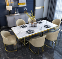 2025 vente chaude de luxe en acier inoxydable chaise de salle à manger velours PU cuir rembourré chaise de Restaurant pour la maison hôtel