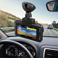 Pour Karadar HD Combo 3 en 1 : détecteur de radar, enregistreur vidéo de voiture DVR 1080P, GPS intégré, caméra embarquée avec écran LCD pour la Russie et le Kazakhstan