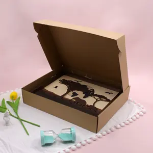 2件黑色定制标志茶叶包装厂家带盖小蜡烛包装盒