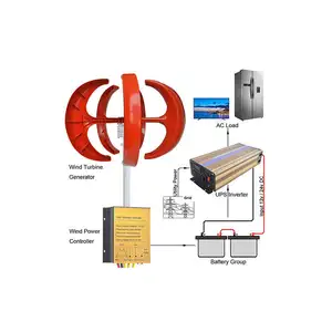 300W 500W Laterne Niedrige Drehzahl 12 Volt 24 Volt Tragbarer Vertikalachsen-Mikro windkraft anlagen generator