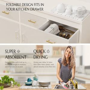 Tapis de bain personnalisé en terre de diatomées, tapis de douche super absorbant à séchage rapide, tapis de bain en pierre enroulable léger - Product Image 5