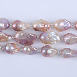 Perles d'eau douce baroques de forme naturelle, violettes, 15-18 mm, 18 cm, pour bracelet DIY, perles colorées en vrac - Product Image 5