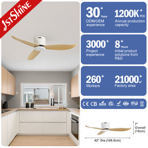 พัดลมเพดาน1stshine ใบพัดพลาสติก3ใบมีดติดตั้งได้ง่ายพร้อม<span class=keywords><strong>รีโมท</strong></span>ควบคุมอัจฉริยะ - Product Image 3