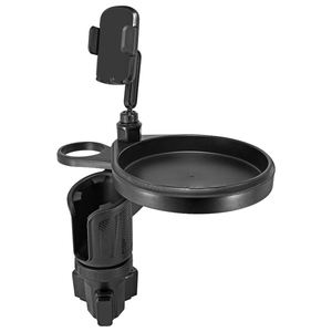 Bandeja 4 en 1 para portavasos de coche, soporte para teléfono de Copa, adaptador de expansión duradero para coche, mesa de bandeja de comida de coche de gran tamaño para comer - Product Image 3