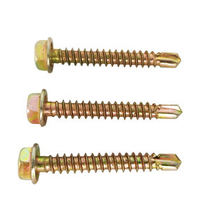 <span class=keywords><strong>Tornillo</strong></span> <span class=keywords><strong>autoperforante</strong></span> M4.2 de <span class=keywords><strong>rosca</strong></span> única de zinc amarillo galvanizado Tornillos de techo SDS para placa de acero - Product Image 1