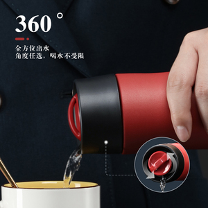 Thermos à eau isolé sous vide de 480ml en acier inoxydable pour hommes, flacon de voyage d'affaires en acier inoxydable 304 - Product Image 5