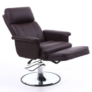 <b>Pink</b> Faux Leather Reclining Barber <b>Chair</b> with Adjustable Footrest and Hydraulic Pump for Salon Furniture - Product Image 2