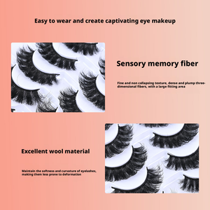 <span class=keywords><strong>Cils</strong></span> volumineux russes, 8 paires, courbure C/D, légers, naturels, doux, confortables, <span class=keywords><strong>cils</strong></span> artificiels denses pour un regard dramatique - Product Image 2