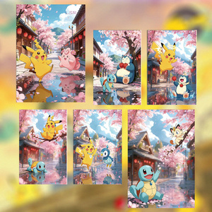 Nouvelle collection exclusive de breloques en émail acrylique sur le thème de Pokémon, en forme de planche d'art <span class=keywords><strong>manga</strong></span> prismatique, de qualité super premium, en boîtes mystères - Product Image 2