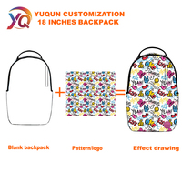 Sacs à dos tendance pour filles, esthétique graffiti authentique, avec protection pour ordinateur portable 15-16 pouces